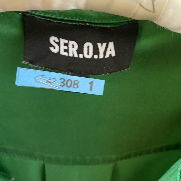 SER.O.YA Silk Midi Length Dress, deep green - Picture 10 of 16